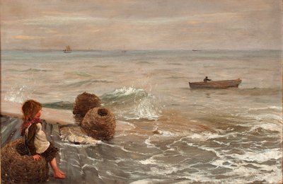 Girl by the Quay by August Hagborg